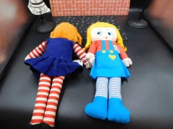 2 cloth dolls a